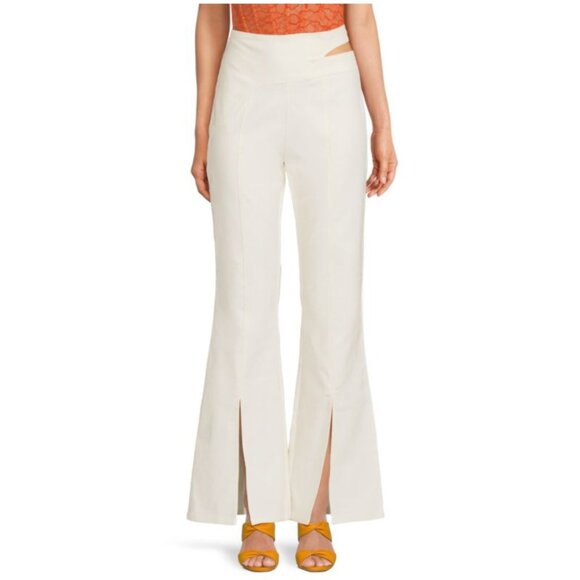 BNWT Cult Gaia Flared Black Boot-Cut Pants w/Slits, Size 6 - Picture 6 of 10